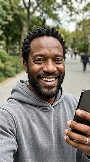 Example selfie before headshot generation