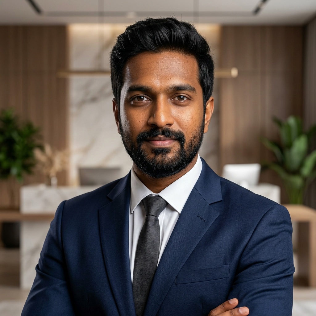 Charcoal Editorial Studio · Top Producer Signature Look headshot example