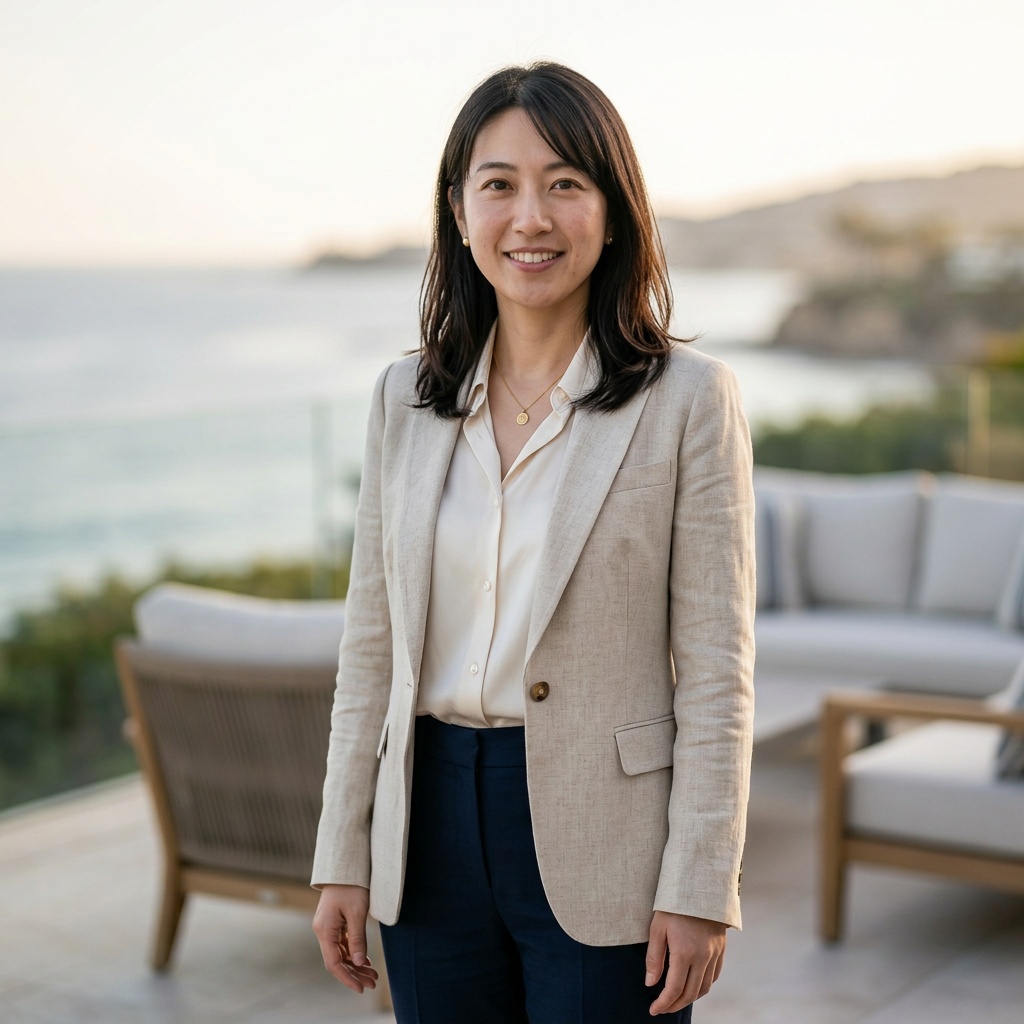 Waterfront Terrace · Resort-Luxury Linen headshot example
